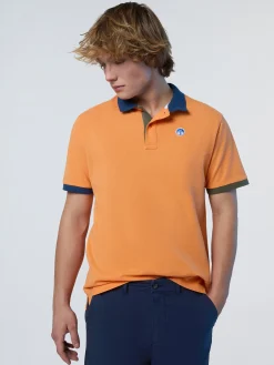Polo Shirts^North Sails 'Polo Shirt With Collar Lettering TANGERINE