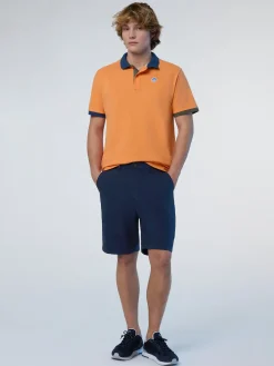 Polo Shirts^North Sails 'Polo Shirt With Collar Lettering TANGERINE