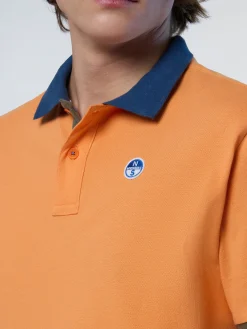 Polo Shirts^North Sails 'Polo Shirt With Collar Lettering TANGERINE