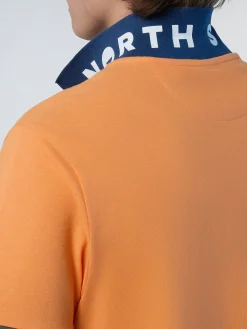 Polo Shirts^North Sails 'Polo Shirt With Collar Lettering TANGERINE