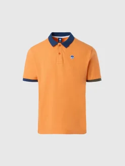 Polo Shirts^North Sails 'Polo Shirt With Collar Lettering TANGERINE