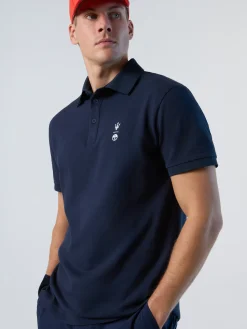Polo Shirts^North Sails 'Polo Shirt With Collar Stripes NAVY BLUE