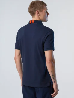 Polo Shirts^North Sails 'Polo Shirt With Collar Stripes NAVY BLUE