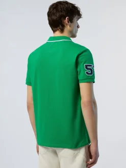 Polo Shirts^North Sails 'Polo Shirt With College Patches GREEN BEE