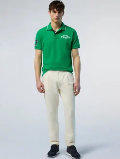 Polo Shirts^North Sails 'Polo Shirt With College Patches GREEN BEE