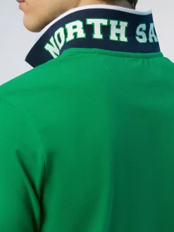 Polo Shirts^North Sails 'Polo Shirt With College Patches GREEN BEE