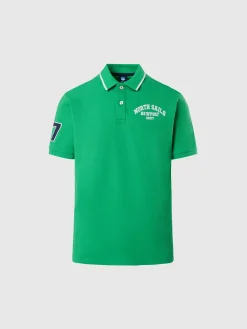 Polo Shirts^North Sails 'Polo Shirt With College Patches GREEN BEE