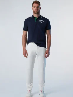 Polo Shirts^North Sails 'Polo Shirt With College Patches NAVY BLUE