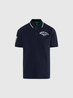 Polo Shirts^North Sails 'Polo Shirt With College Patches NAVY BLUE