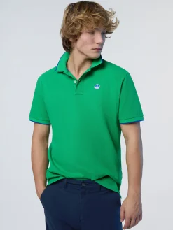 Polo Shirts^North Sails 'Polo Shirt With Logo Collar GREEN BEE