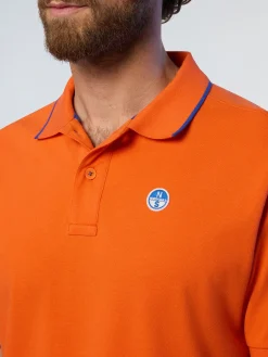 Polo Shirts^North Sails 'Polo Shirt With Logo Collar FLAME ORANGE