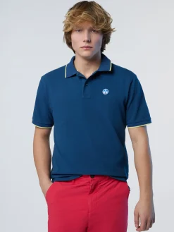Polo Shirts^North Sails 'Polo Shirt With Logo Collar DARK DENIM