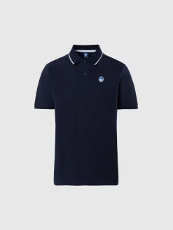 Polo Shirts^North Sails 'Polo Shirt With Logo Collar NAVY BLUE