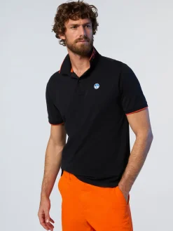Polo Shirts^North Sails 'Polo Shirt With Logo Collar BLACK