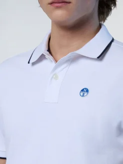Polo Shirts^North Sails 'Polo Shirt With Logo Collar WHITE