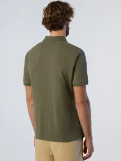 Polo Shirts^North Sails 'Polo Shirt With Logo Patch DUSTY OLIVE