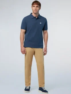 Polo Shirts^North Sails 'Polo Shirt With Logo Patch DARK DENIM