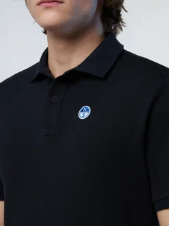 Polo Shirts^North Sails 'Polo Shirt With Logo Patch BLACK