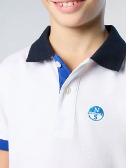 Polo Shirts^North Sails 'Polo Shirt With Mismatch Cuffs WHITE