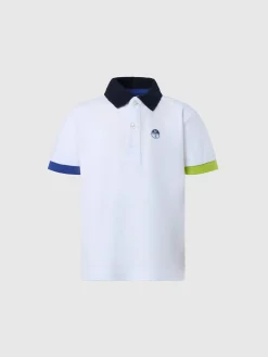 Polo Shirts^North Sails 'Polo Shirt With Mismatch Cuffs WHITE