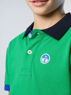Polo Shirts^North Sails 'Polo Shirt With Mismatch Cuffs GREEN BEE