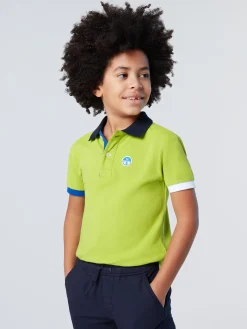 Polo Shirts^North Sails 'Polo Shirt With Mismatch Cuffs ACID LIME