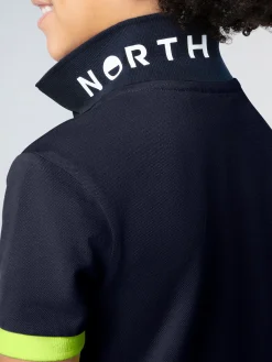 Polo Shirts^North Sails 'Polo Shirt With Mismatch Cuffs NAVY BLUE