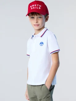 Polo Shirts^North Sails 'Polo Shirt With Sleeve Print WHITE