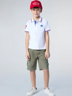 Polo Shirts^North Sails 'Polo Shirt With Sleeve Print WHITE
