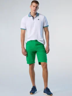 Polo Shirts^North Sails 'Polo Shirt With Striped Collar WHITE