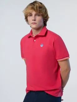 Polo Shirts^North Sails 'Polo Shirt With Striped Details WATERMELON