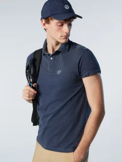 Outlet^North Sails 'Recycled Jersey Polo Shirt NAVY BLUE