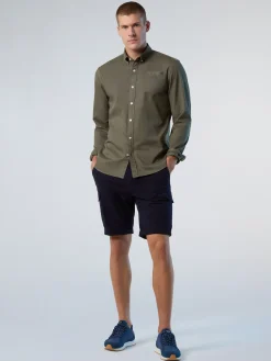 Shirts^North Sails 'Shirt With Chest Pocket DUSTY OLIVE