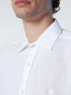 Outlet^North Sails 'Short-sleeve Linen Shirt WHITE