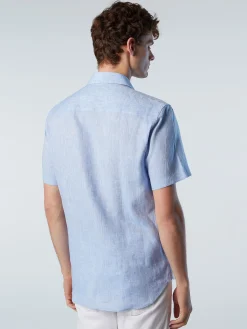 Outlet^North Sails 'Short-sleeve Linen Shirt LIGHT BLUE