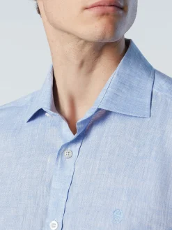 Outlet^North Sails 'Short-sleeve Linen Shirt LIGHT BLUE