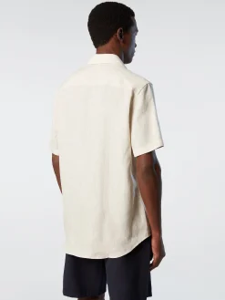 Outlet^North Sails 'Short-sleeve Linen Shirt DOVE