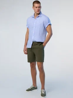 Shirts^North Sails 'Short-sleeved Linen Shirt LIGHT BLUE