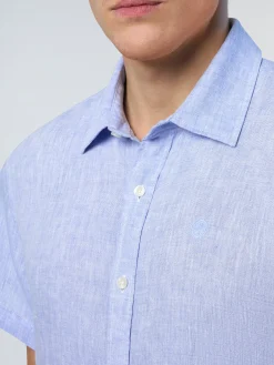 Shirts^North Sails 'Short-sleeved Linen Shirt LIGHT BLUE