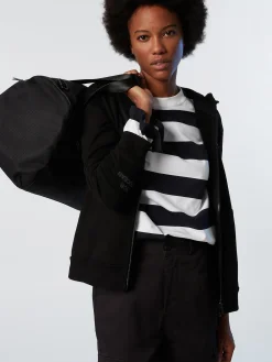 Outlet^North Sails 'Slogan Zipper-up Hoodie BLACK