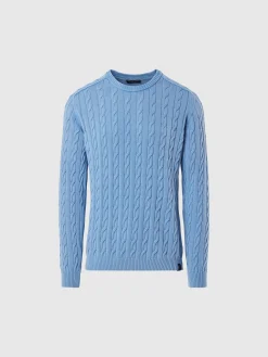 Sweaters & Cardigans^North Sails 'Stonewashed Cable-knit Sweater WEDGEWOOD