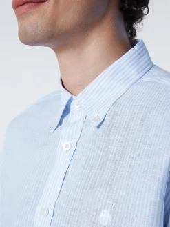 Outlet^North Sails 'Striped Linen Shirt COMBO 1 664122