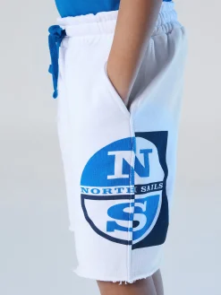 Outlet^North Sails 'Sweat Shorts With Graphic Print WHITE
