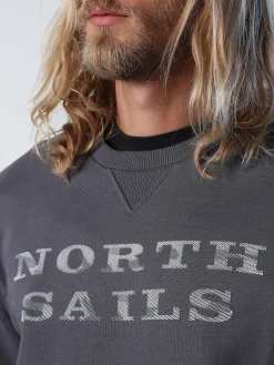 Outlet^North Sails 'Sweatshirt With Lettering ASPHALT