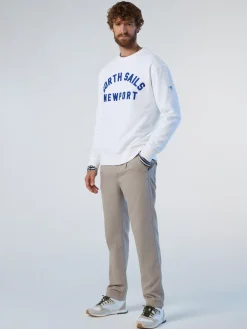 Sweatshirts & Hoodies^North Sails 'Sweatshirt With Newport Print WHITE