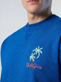 Sweatshirts & Hoodies^North Sails 'Sweatshirt With Palm Tree Embroidery OCEAN BLUE