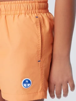 Beachwear^North Sails 'Swim Shorts With Logo Patch TANGERINE