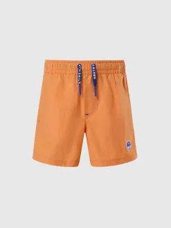 Beachwear^North Sails 'Swim Shorts With Logo Patch TANGERINE