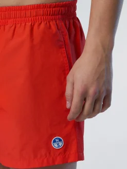Beachwear^North Sails 'Swim Shorts With Logo Patch BRIGHT ORANGE