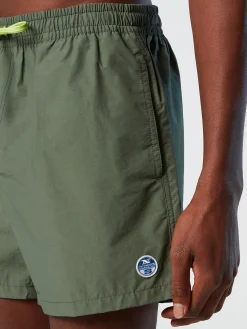 Outlet^North Sails 'Swim Shorts With Logo Patch MILITARY GREEN